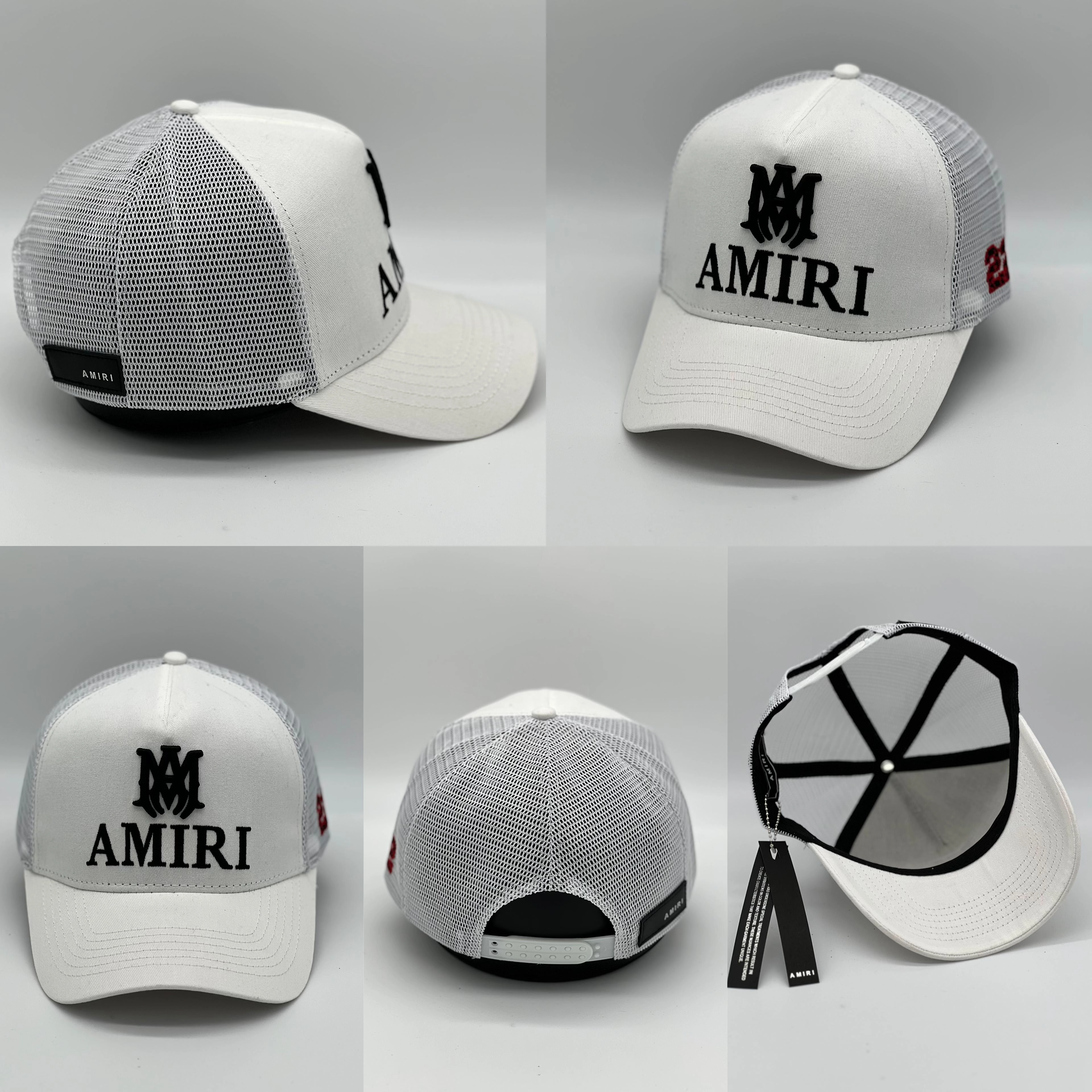 کلاه بیسبالی پشت توری طرح AMIRI - نارنجی