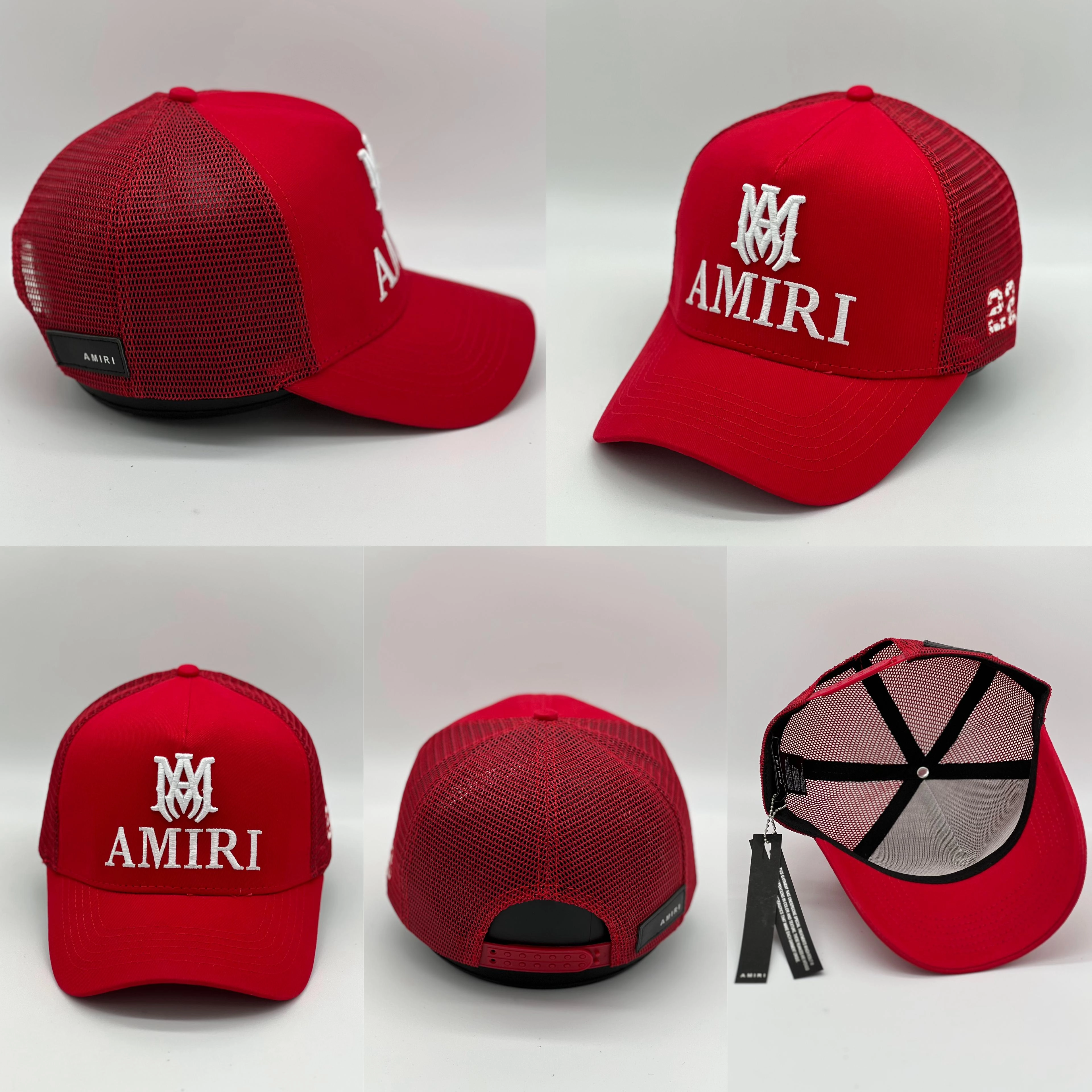 کلاه بیسبالی پشت توری طرح AMIRI - نارنجی