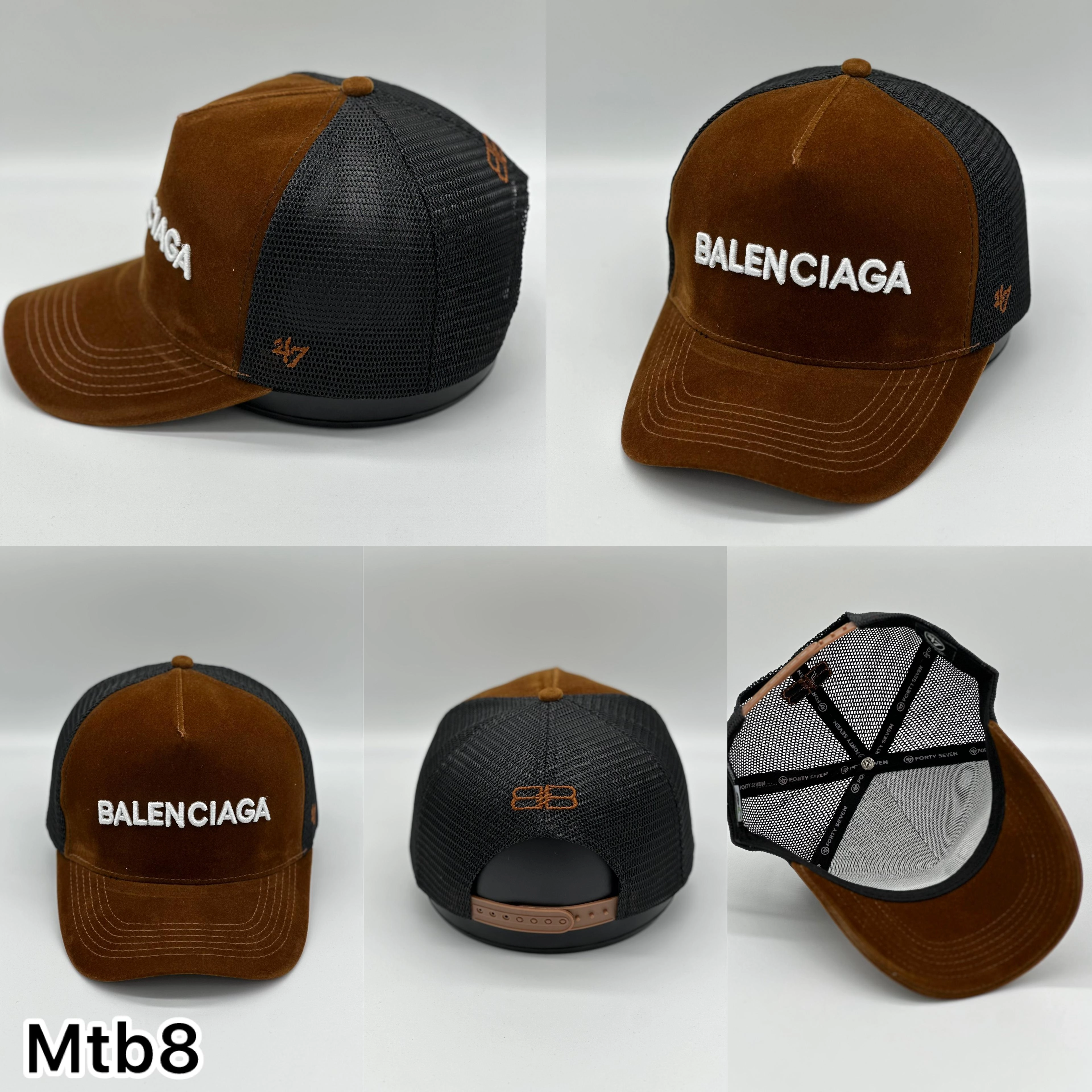 کلاه پشت توری مخمل برند BALANCIAGA - MTB1